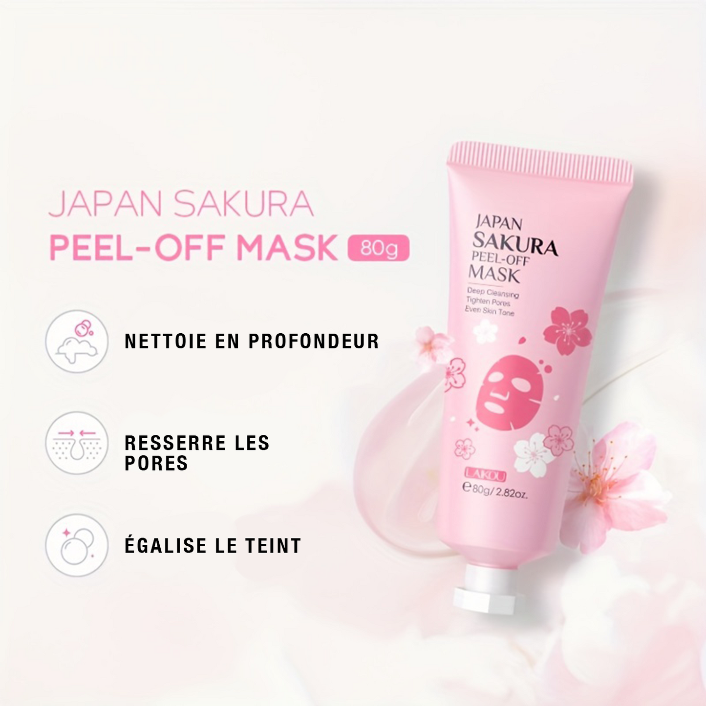 Masque Naturel aux Fleurs de Cerisier LAIKOU